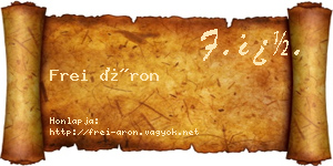 Frei Áron névjegykártya