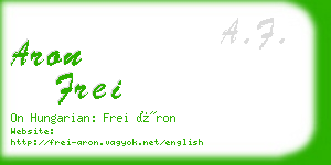 aron frei business card